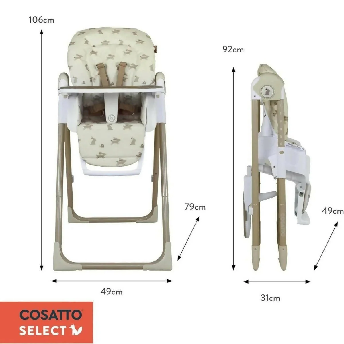 Cosatto Pip 0+ Highchair - Cherry Pie - Image 9