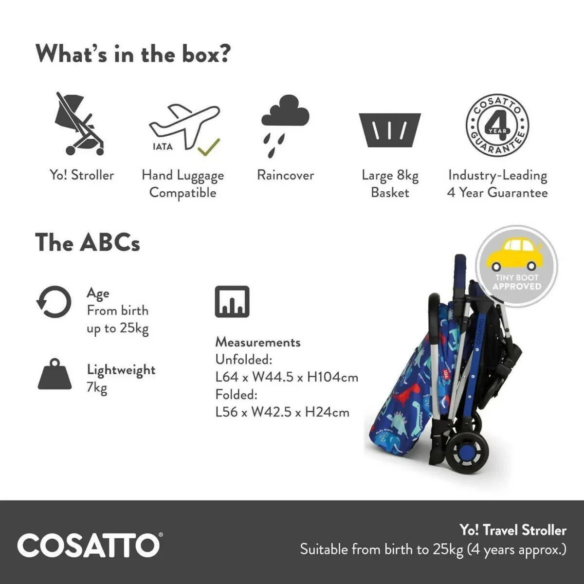 Cosatto Yo! Stroller - Whisper - Image 7