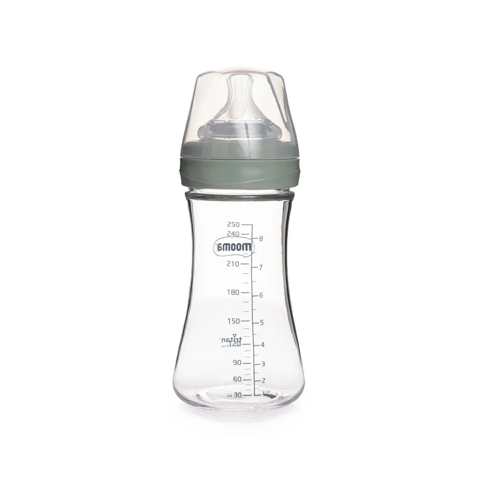 Mooma Neutra Tritan Bottle Medium Flow 6-18 months 250ml - Sage Green - Image 3